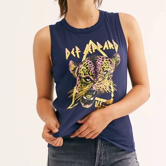 Chaser Tops Chaser Def Leppard 983 Us Tour Muscle Tank Poshmark